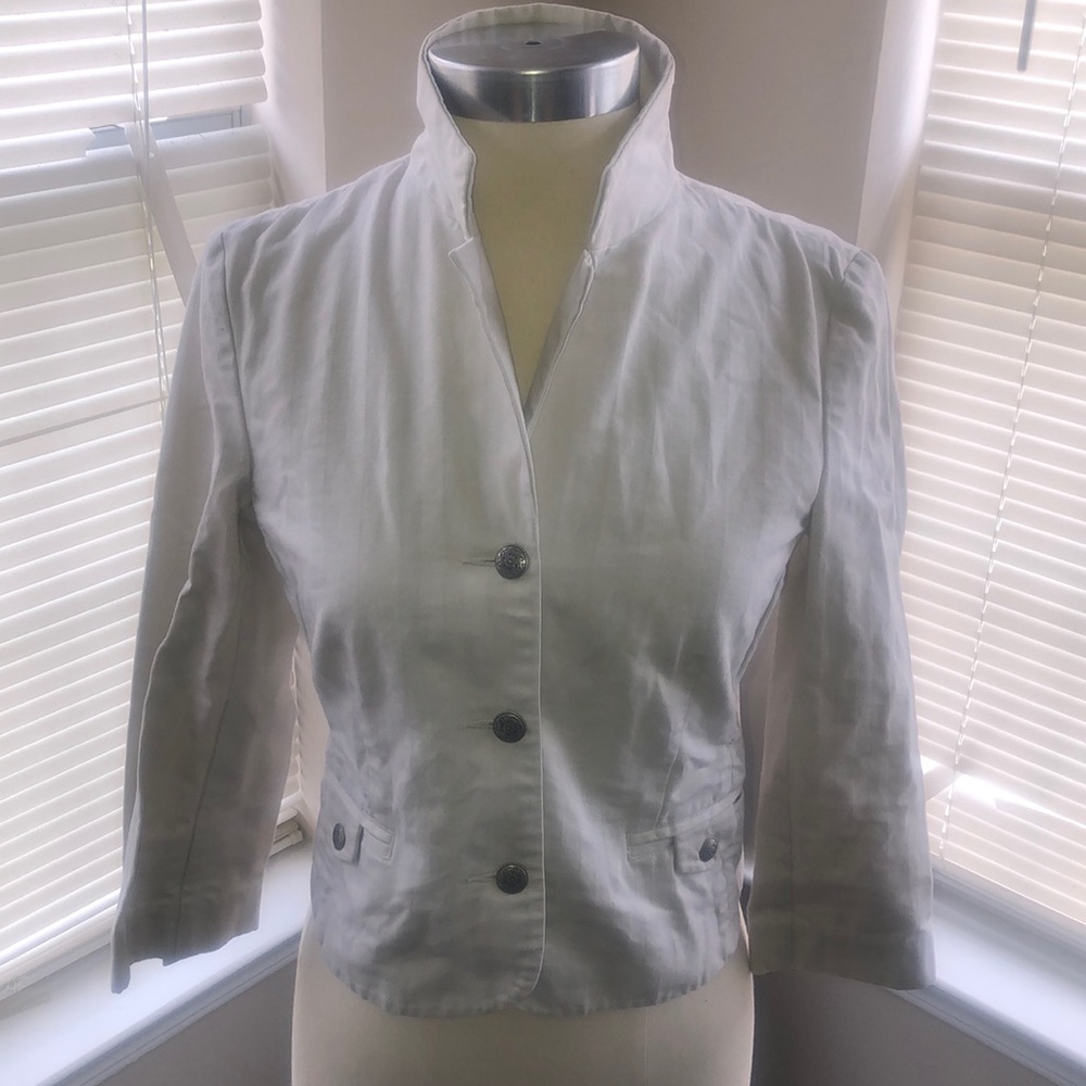 Khaki Blazer 1/4 length sleeves